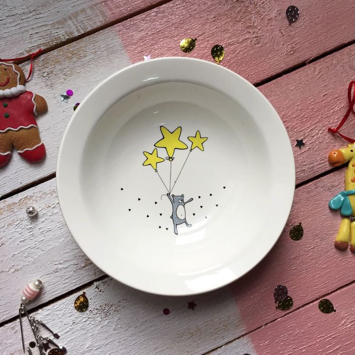 Тарелка глубокая 20 см "Звёздный мишка", 250 мл