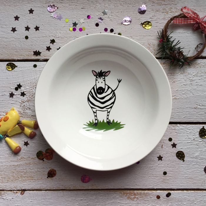 Тарелка глубокая 20 см "Зебрушка", 250 мл