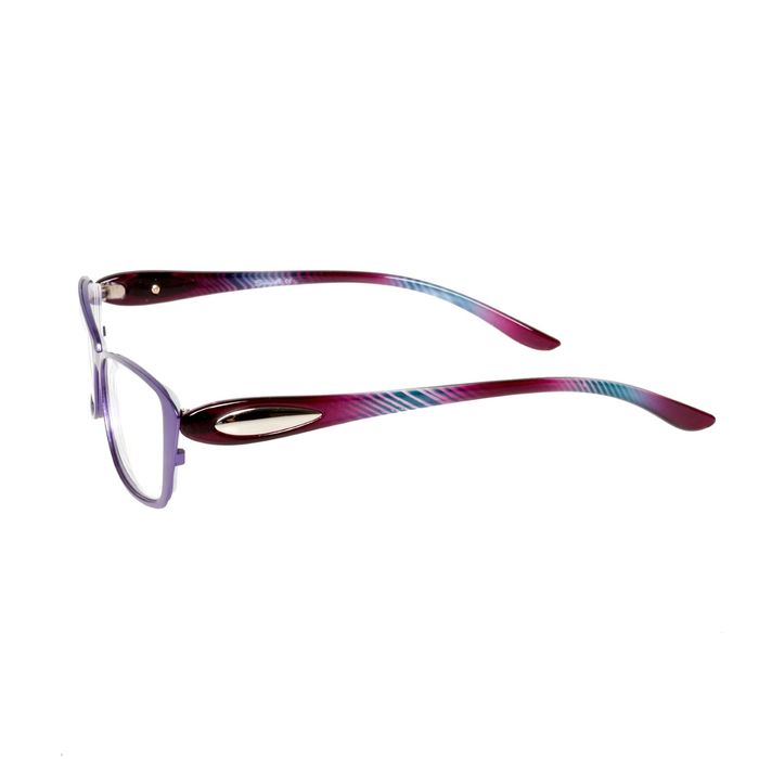 Очки "Бабочки" в металле, линза пластик антиблик, цвет МИКС, -3