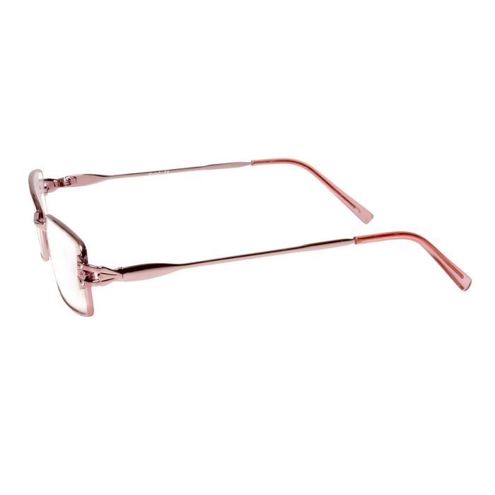 Очки "Прямоугольные" в металле, линза пластик, цвет МИКС, узор на дужке, -3