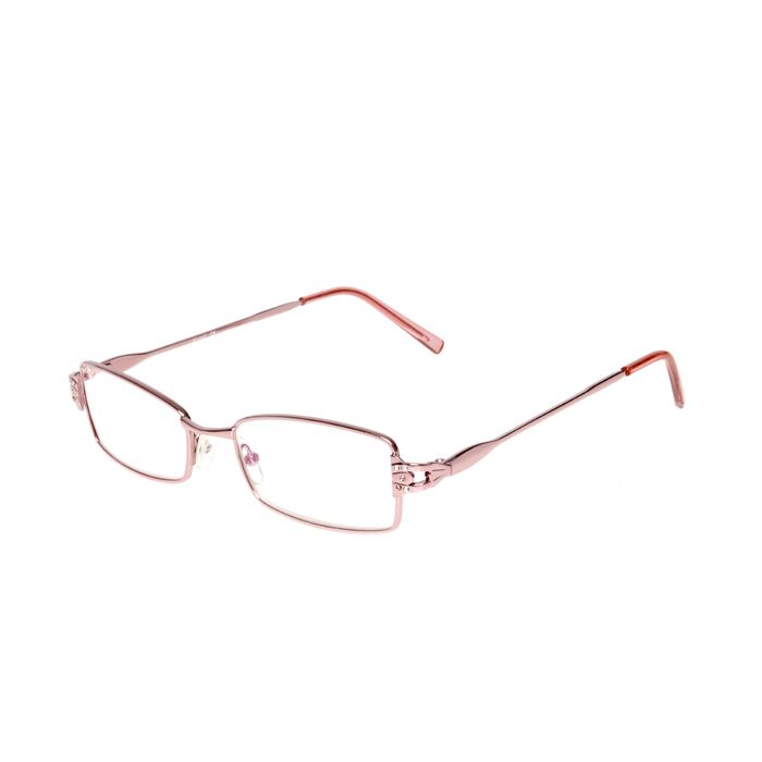 Очки "Прямоугольные" в металле, линза пластик, цвет МИКС, узор на дужке, -2,5