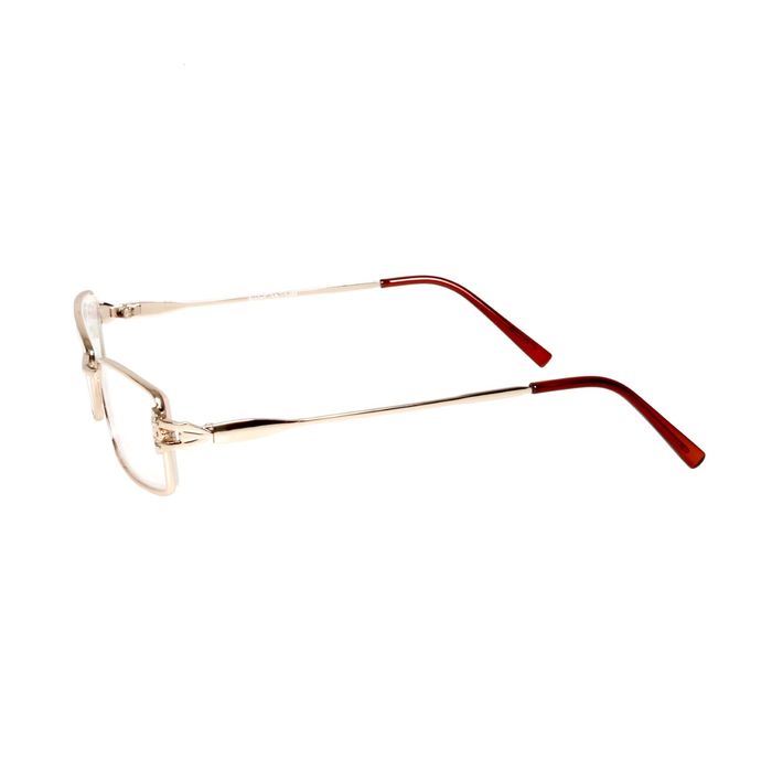 Очки "Прямоугольные" в металле, линза пластик, цвет МИКС, узор на дужке, -2,5