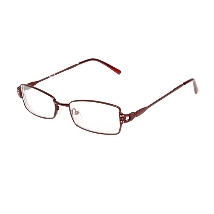 Очки "Прямоугольные" в металле, линза пластик, цвет МИКС, узор на дужке, +1,5