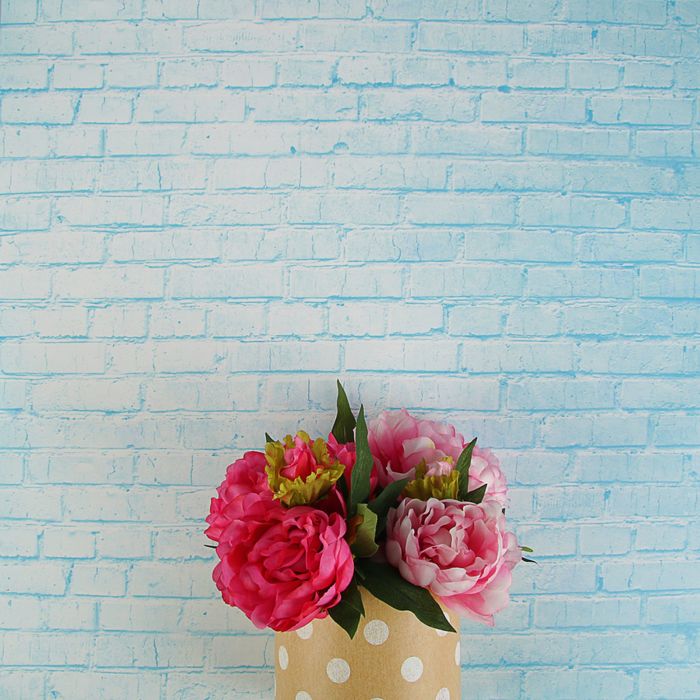 Фотофон «Голубой кирпич», 70 х 100 см, бумага, 130 г/м