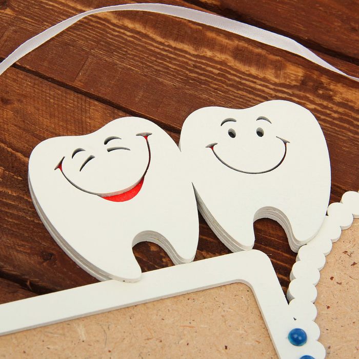 Фоторамка на 3 фото "Первые зубки", бело-синий