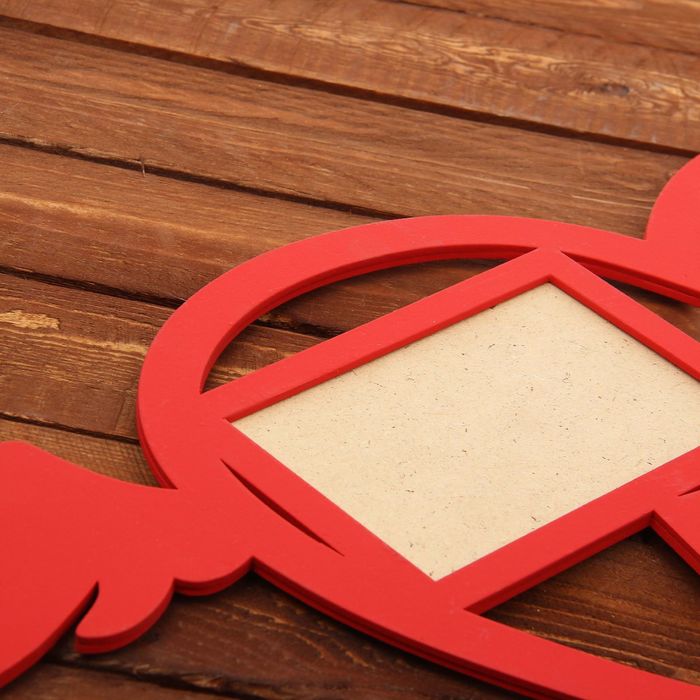 Фоторамка на 3 фото "Крылья ангела" красный 78х37 см