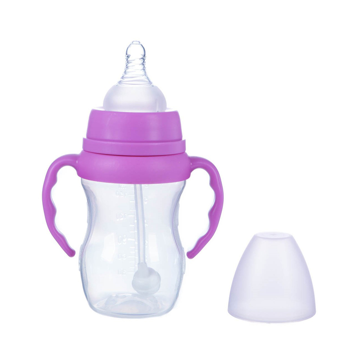 Бутылочка для кормления антиколиковая, 180 мл, от 0 мес., цвет розовый
