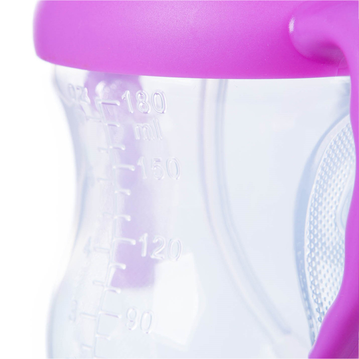 Бутылочка для кормления антиколиковая, 180 мл, от 0 мес., цвет розовый