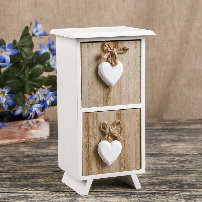 Шкатулка дерево 2 ящика "Любовь. Прованс" 22х12х9,5 см
