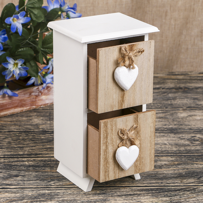 Шкатулка дерево 2 ящика "Любовь. Прованс" 22х12х9,5 см