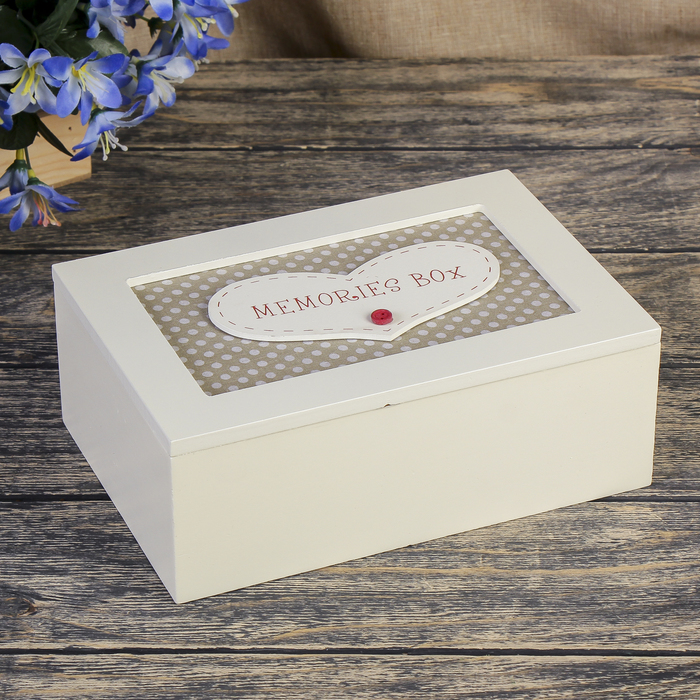 Шкатулка дерево "Коробочка с воспоминаниями" 22х15х8,5 см