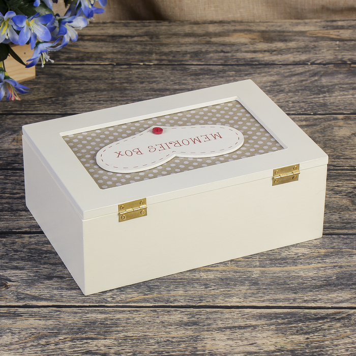 Шкатулка дерево "Коробочка с воспоминаниями" 22х15х8,5 см