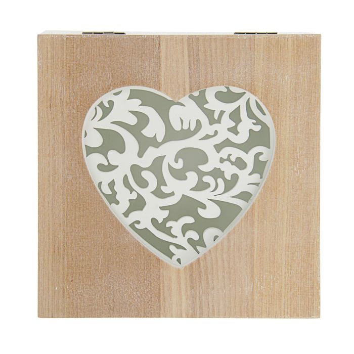 Шкатулка дерево "Любовь она везде..." 16х16х6 см