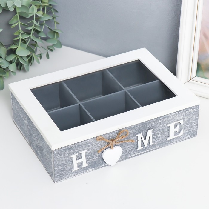 Шкатулка дерево "Домашние мелочи" 16х25х8 см