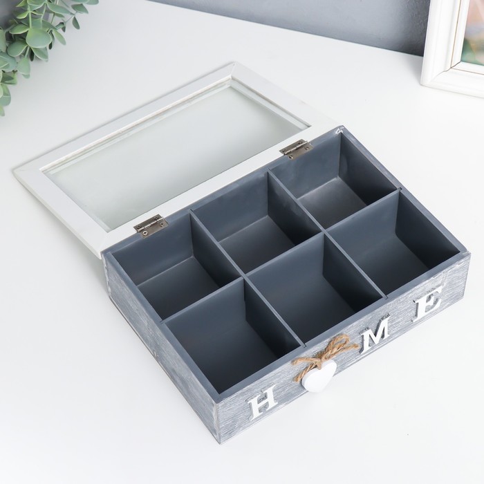 Шкатулка дерево "Домашние мелочи" 16х25х8 см