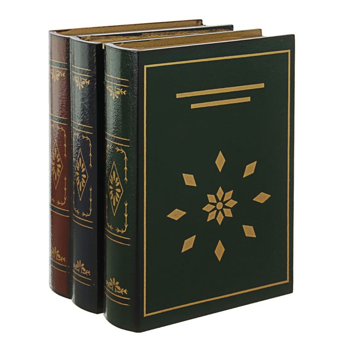 Шкатулка книга "Собрание сочинений. III тома" 19,5х13,5х11 см