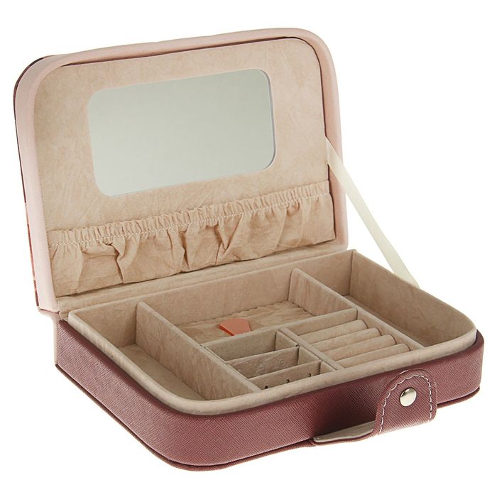 Шкатулка кожзам для украшений "Девушка с уличным фонарём" 5х20х14 см