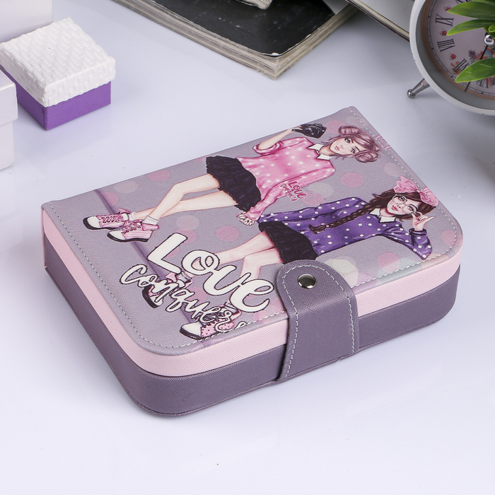 Шкатулка кожзам для украшений "Девчонки из колледжа" 5х20х14 см