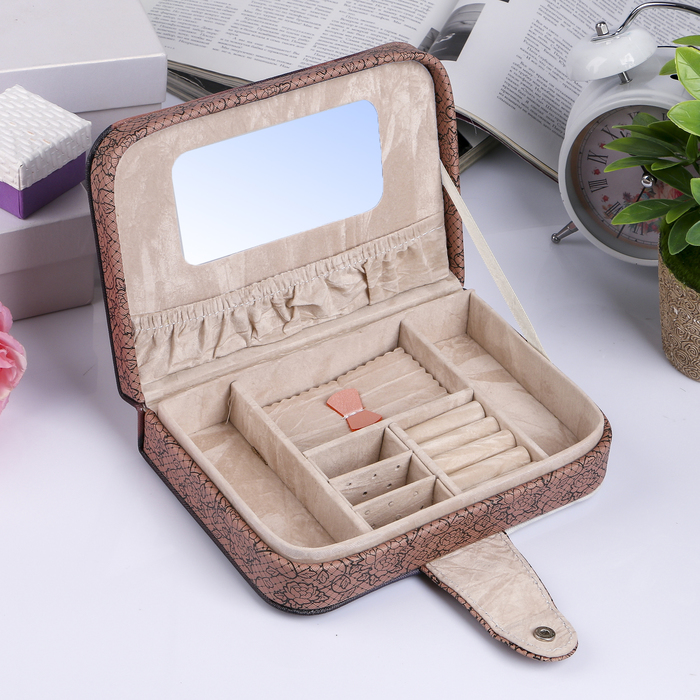 Шкатулка кожзам для украшений "Завтрак у Тифанни" 5х20х14 см