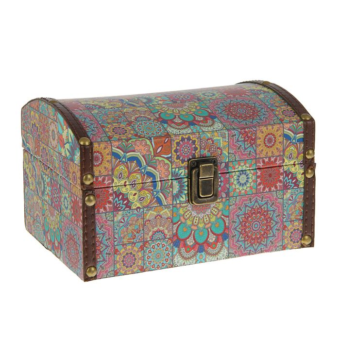 Шкатулка дерево "Коллаж" 20х14,5х13 см