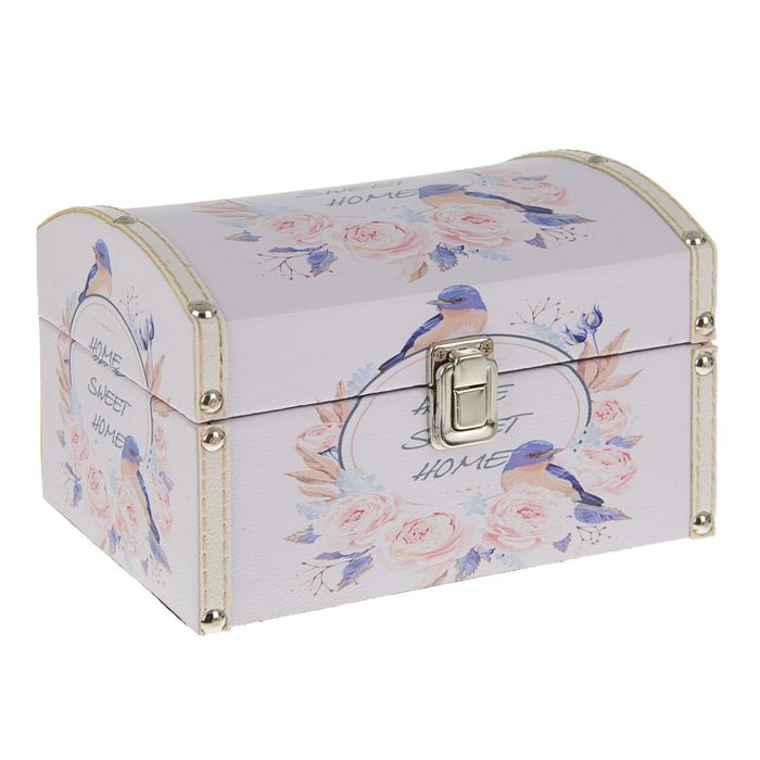 Шкатулка дерево "Счастье в доме" 20х14,5х13 см