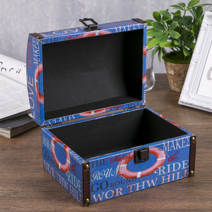 Шкатулка дерево "Спасательный круг" 20х14,5х13 см