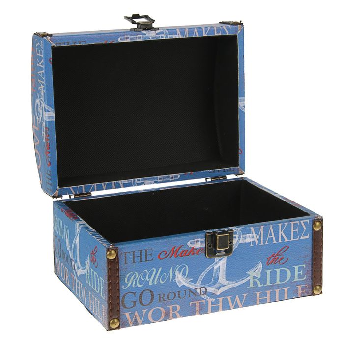 Шкатулка дерево "Якорь" 20х14,5х13 см