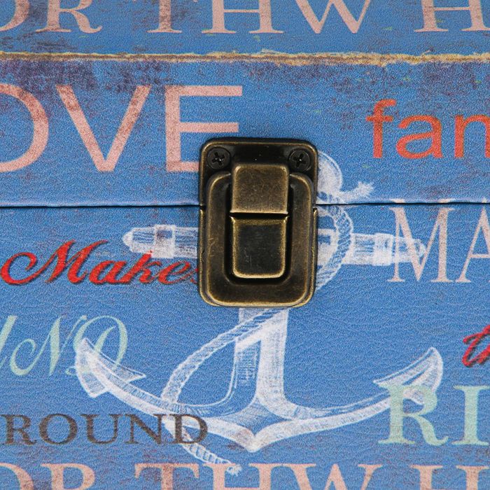 Шкатулка дерево "Якорь" 20х14,5х13 см