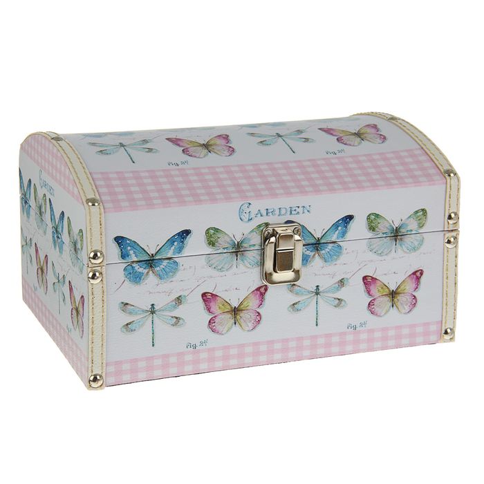 Шкатулка дерево "Коллекция бабочек" 25,5х18,5х14 см