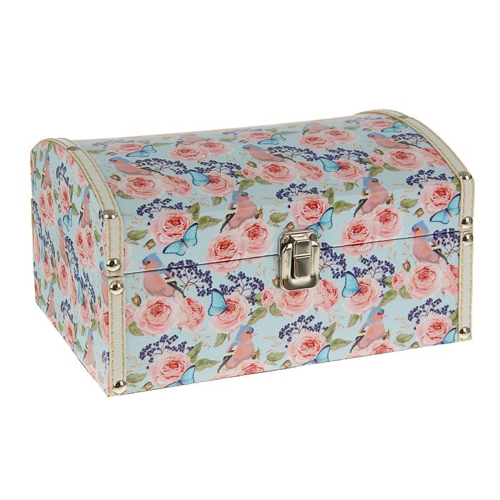 Шкатулка дерево "Певчие птички" 25,5х18,5х14 см
