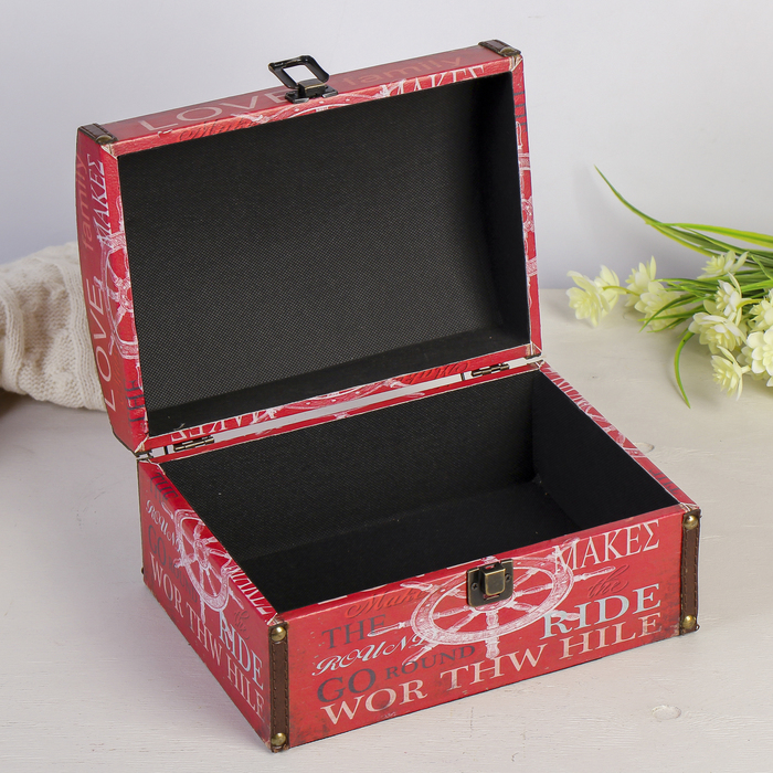 Шкатулка дерево "Штурвал" 25,5х18,5х14 см