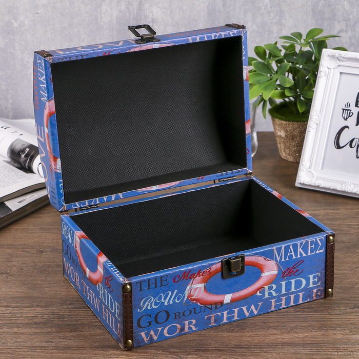 Шкатулка дерево "Спасательный круг" 25,5х18,5х14 см