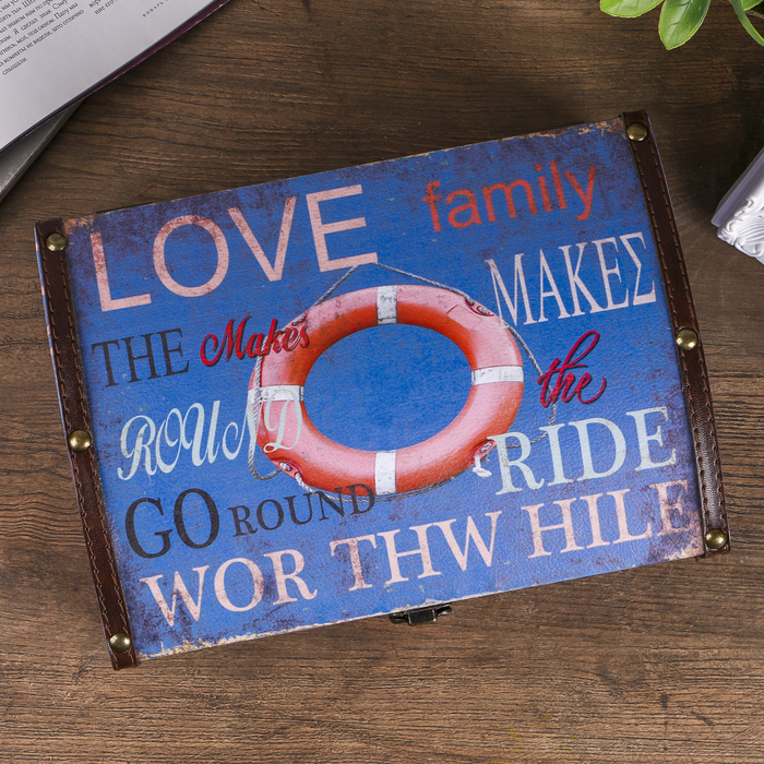 Шкатулка дерево "Спасательный круг" 25,5х18,5х14 см