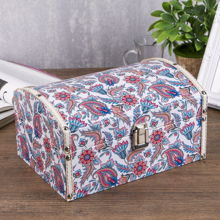 Шкатулка дерево "Цветение" 25,5х18,5х14 см