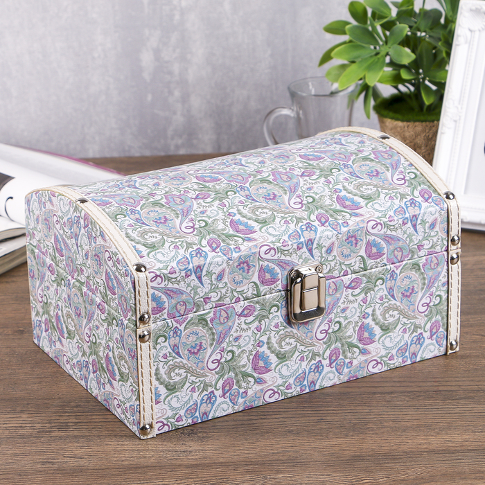 Шкатулка дерево "Разнотравье" 25,5х18,5х14 см