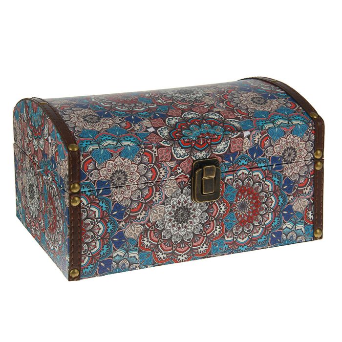 Шкатулка дерево "Калейдоскоп" 25,5х18,5х14 см