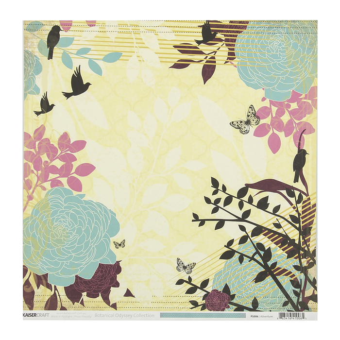 Скрапбумага "Приключение. Серия "Ботаническая Одиссея" 30,5х30,5 см