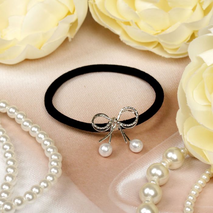 Резинка для волос "Жемчужное море", бантик