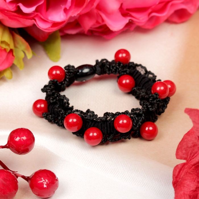 Резинка для волос "Циана", красная