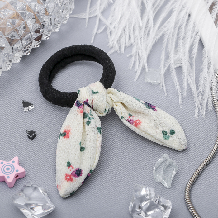 Резинка для волос "Элит", ушки, васильки