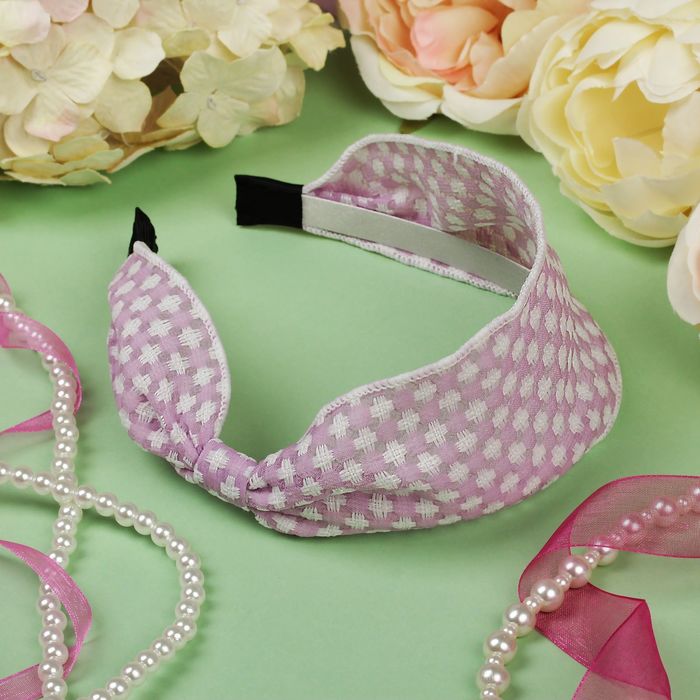 Ободок для волос "Плезир" бантик сиреневый