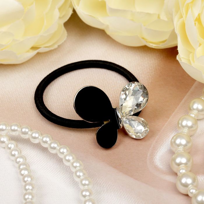 Резинка для волос "Сорренто", бабочка, бриллиант