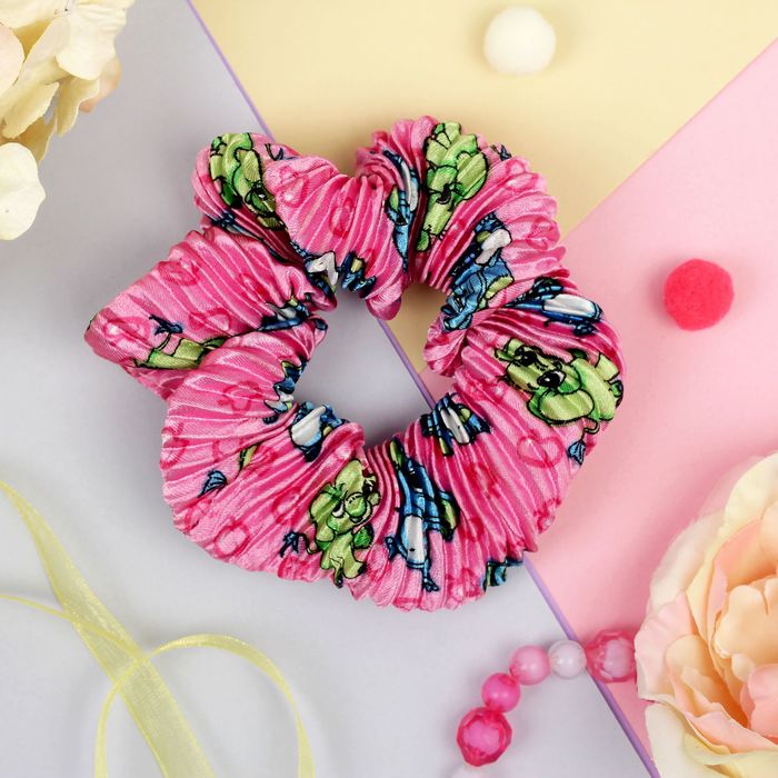 Резинка для волос "Орбита", жатая, слоник, микс