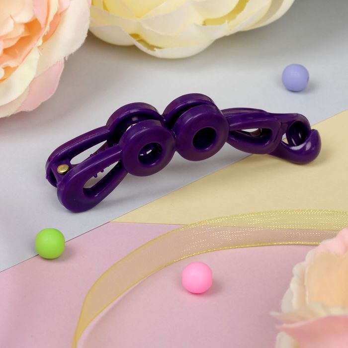 Банан для волос "Цветной" 7,5 см круги,микс