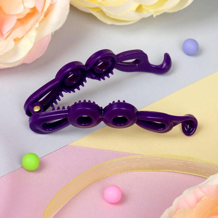 Банан для волос "Цветной" 7,5 см круги,микс