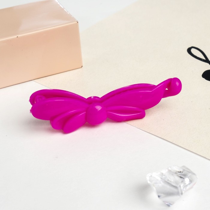 Банан для волос "Цветной" 7,5 см бантик,микс