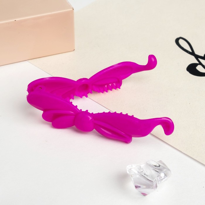 Банан для волос "Цветной" 7,5 см бантик,микс