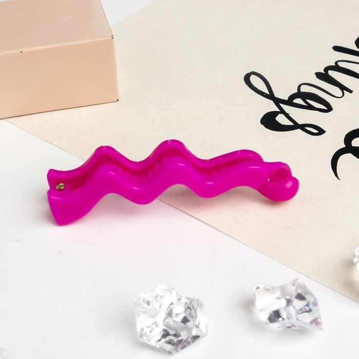 Банан для волос "Цветной" 8,5 см волна,микс