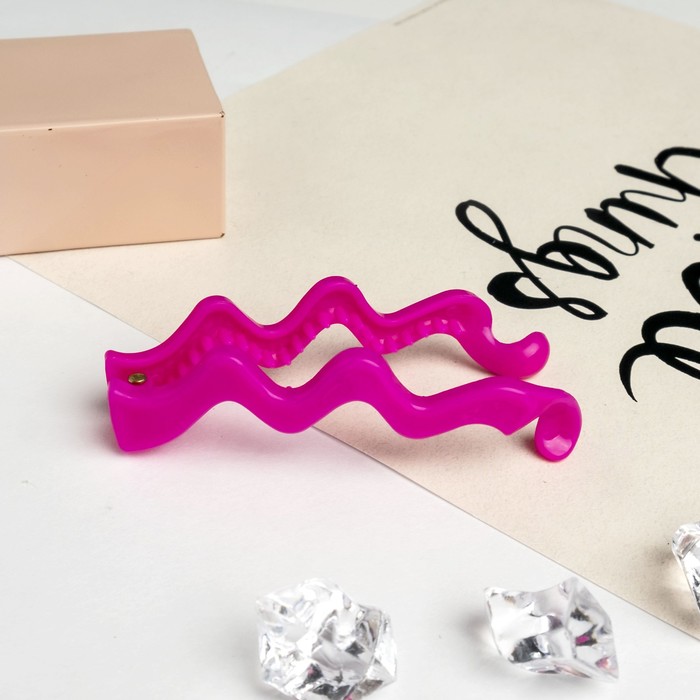 Банан для волос "Цветной" 8,5 см волна,микс