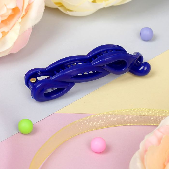 Банан для волос "Цветной" 7 см плетение,микс